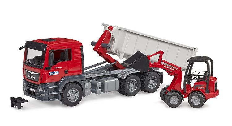 Bruder 03767 - man tgs camion avec chargeur compact | Boutique de jouets  Lydie